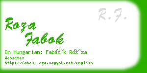 roza fabok business card